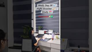 Night Study Routine 🌙 Study with me 📖 Day 18 #study #studymotivation #shorts #youtubeshorts