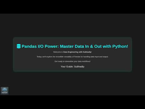 Pandas I/O Power: Master Data In & Out with Python!