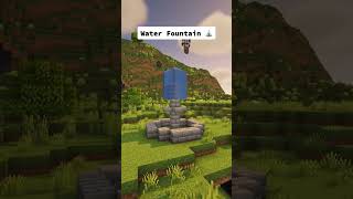 Minecraft Build Hack: Simple Water Fountain!⛲💧#shorts
