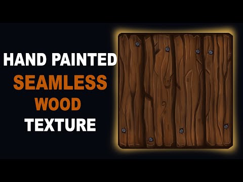 Stylized HAND PAINTED SEAMLESS game ready Wood texture