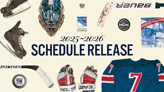New York Rangers 2025-26 Schedule Release
