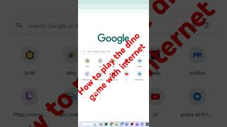 how to play the chrome Dino game with internet #google #tech #tutorial #minecraft #minecrafthumor #e