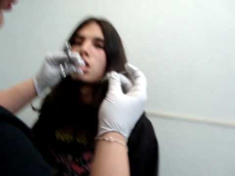 My lip piercing