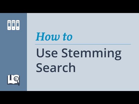 How to Use Stemming Search