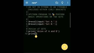 #Basic_operations on #Sets #Intersection #Union #Difference #Symmetric_Difference #Part1  #Python