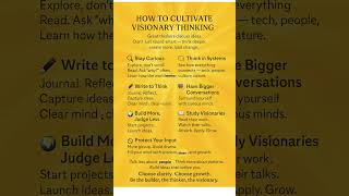 How to Cultivate Visionary Thinking!