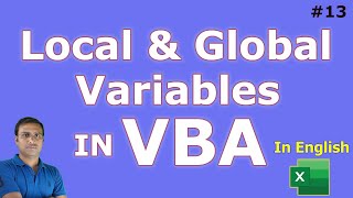 Local & Global Variable in #Excel VBA | In English | #Macro MasterMind – 13