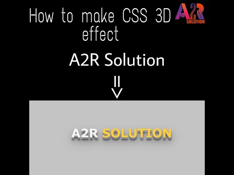 How to make 3D effect using HTML & CSS