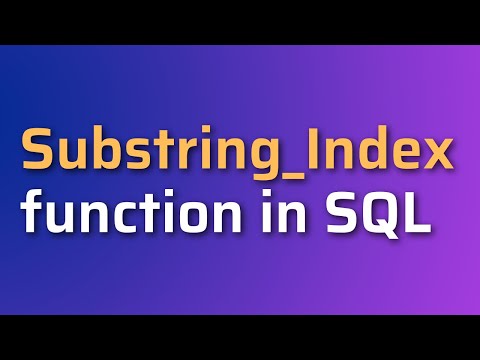 SUBSTRING_INDEX FUNCTION IN SQL WITH EXAMPLE || MASTER IN SQL