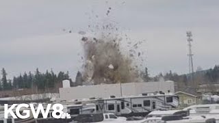 New video and photos show scale of damage from Canby explosion