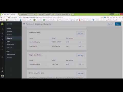 Shopify: Easy Full Shipping setup - Beginner's Friendly