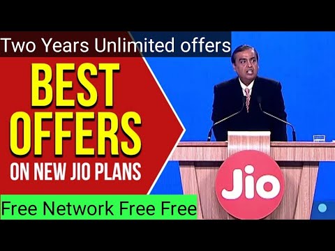Jio Free Unlimited offers| Two Years Unlimited offers Enjoy