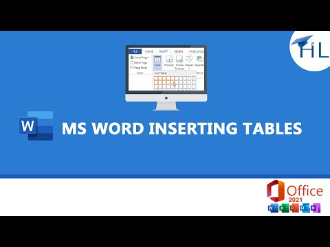 MS Word - Inserting Tables | Creating and Formatting Tables | MS Office 2021| CBSE| Class 4| Class 5
