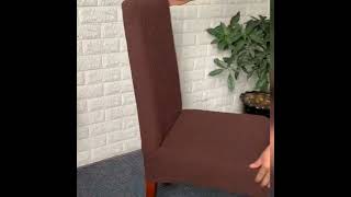 Diagonal Textured Velvet Medium size Chair cover #homedecor #chairdecoration#diningchaircovers