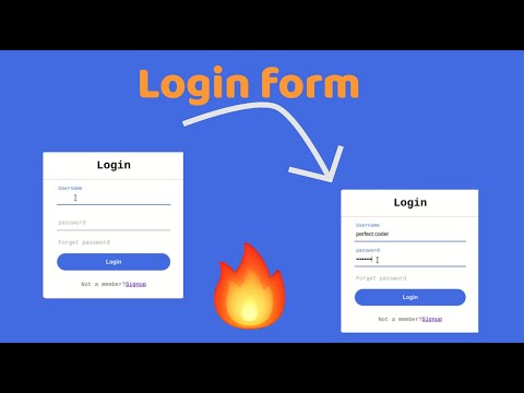 how to create a login form using HTML & CSS | By Perfect coder