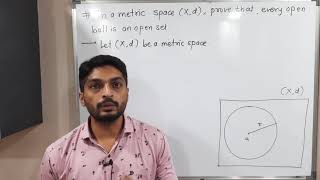 Metric Spaces | Lecture 29 | Every Open Ball is an Open Set