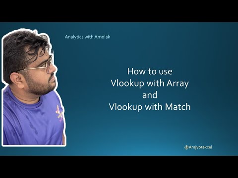 #5 How to use Vlookup with array and Vlookup with match