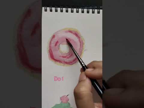 Easy Painting | Donuts #artist #easytutorial #watercolour #donuts