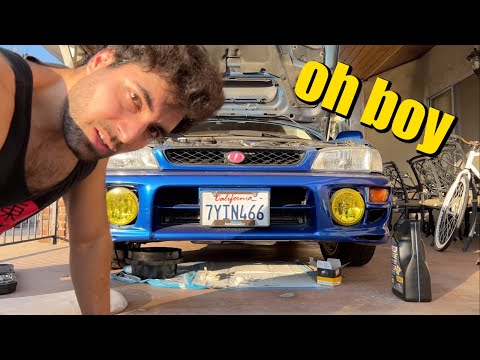 Southern California Man Works on Old Subaru While Mosquitoes Eat Him Alive