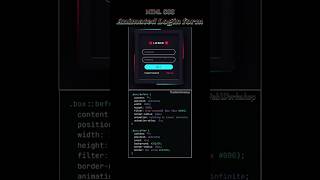 Login Form Animation with HTML & CSS! 🔥👨‍💻 #css #loginform #webdevelopment  #shorts #shortsfeed