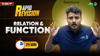 Relation and Function Class 11 | 11th Maths Chapter-2 Relations and functions | Rapid Revision