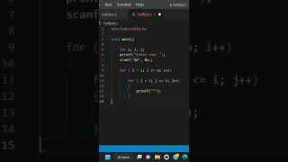 Right half pyramid pattern in c @oyecode #coding #programminglanguage #clanguage #computer