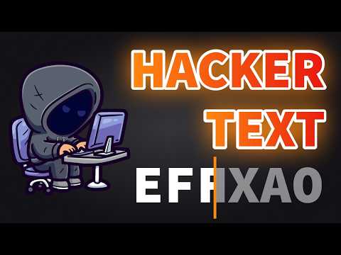 How to turn text into a hacker-style animation