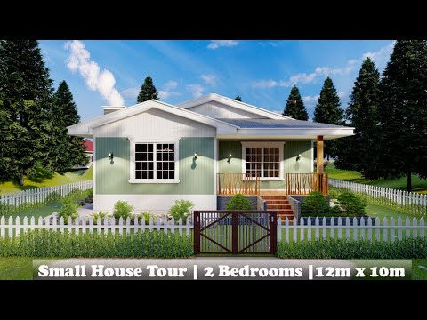 Charming Modern Country Style House Tour (15mx12m) | Small House Design | 2 Bedrooms |