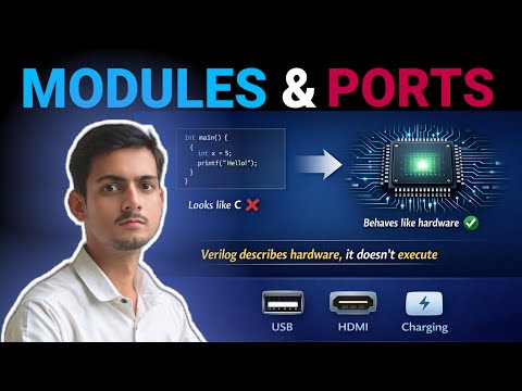 Verilog Modules and Ports | Interview Concepts Explained #Verilog #VLSI  #ASIC #HDL #ChipDesign #ECE
