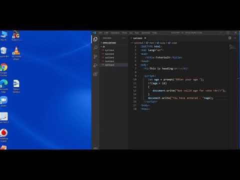5. Use of if and prompt in JavaScript | JavaScript Tutorial for beginners in hindi.