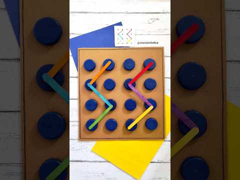 Patterning with Bottle cap Geo Board #kidsactivityidea #kidsactivitiy#earlylearning #mathactivities
