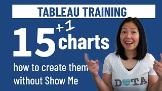 Tableau Charts Tutorial for Beginners - Create 15 + 1 charts in Tableau without Show Me | sqlbelle