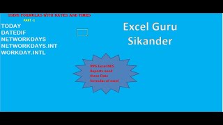 Using Formulas with Dates and Times part  1