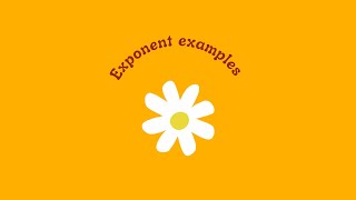 Exponent examples gr 9