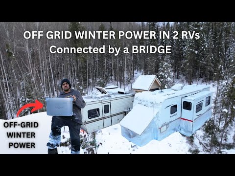 WINTER in 2 RVS connected by a BRIDGE | EcoFlow DELTA 3 Max Plus Power Our Entire Off-Grid Life?
