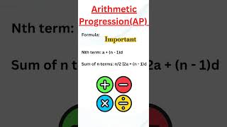 Arithmetic Progression (AP) – Quick Formula Guide#ArithmeticProgression #mahcetmca  #MathShortcuts