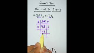 Conversion Decimal to Binary #tricks