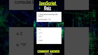 JS MCQ - What will the code output? #shorts #javascript #interview #shorts