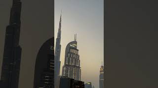 Downtown Dubai Sunset View #stopgenocideingaza #dubai #sunset #love #travel #viralvideo