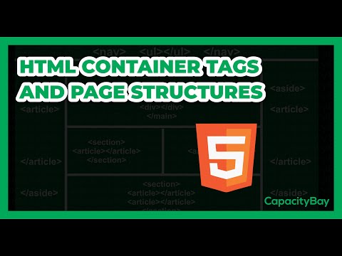 HTML Container Tags and Page Structures | Learn HTML 06