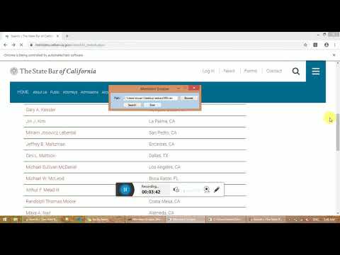 members scraper from members.calbar.ca.gov and saves in excel file