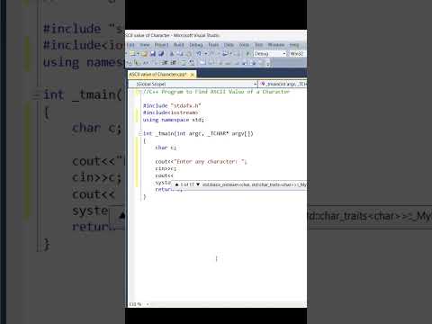 How To Find ASCII Value Of Char in C++ |C++ Tutorial #cpptutorial #cppprogramming #shortsvideo