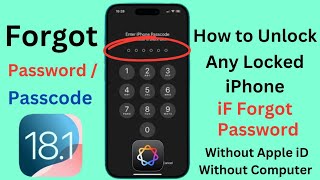 How To Unlock iPhone Passcode Without Computer Without Apple ID Without Data Losing | Unlock iPhone!