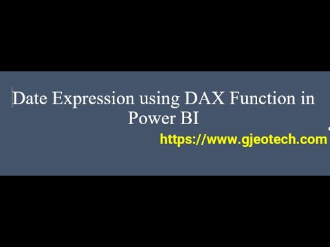 Date Expression using DAX function (Data analysis expression)