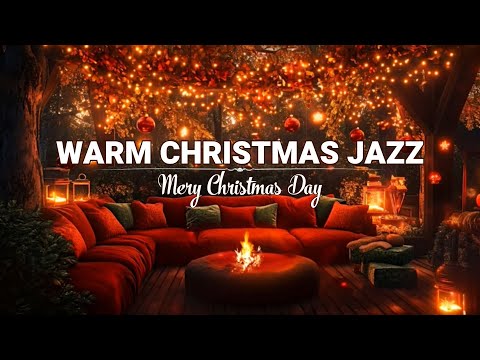 Relaxing Jazz by the Christmas Fireplace in a Warm Ambience 🎄 Christmas Jazz, Crackling Fireplace