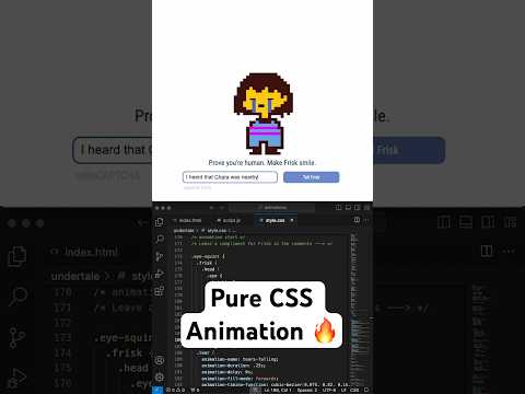 Undertale Frisk CAPTCHA CSS Animation