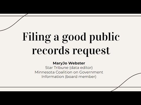 Filing a good public records request