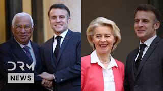 BREAKING: Macron Welcomes von der Leyen and Costa for Key EU Talks at Elysee Palace | AC1Z