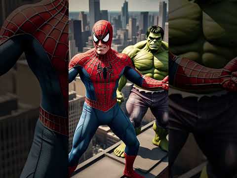 Spiderman, Deadpool, Hulk ##funnyvideo#spiderman#mythogalaxy