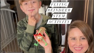 Flying Reindeer STEM Activity - Make Rudolph Fly! #shorts #STEM #christmas #holidayactivities
